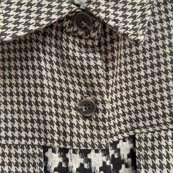 NWT Hem & Thread Brown Houndstooth Women's Jacket Size Medium - Picture 4 of 6
